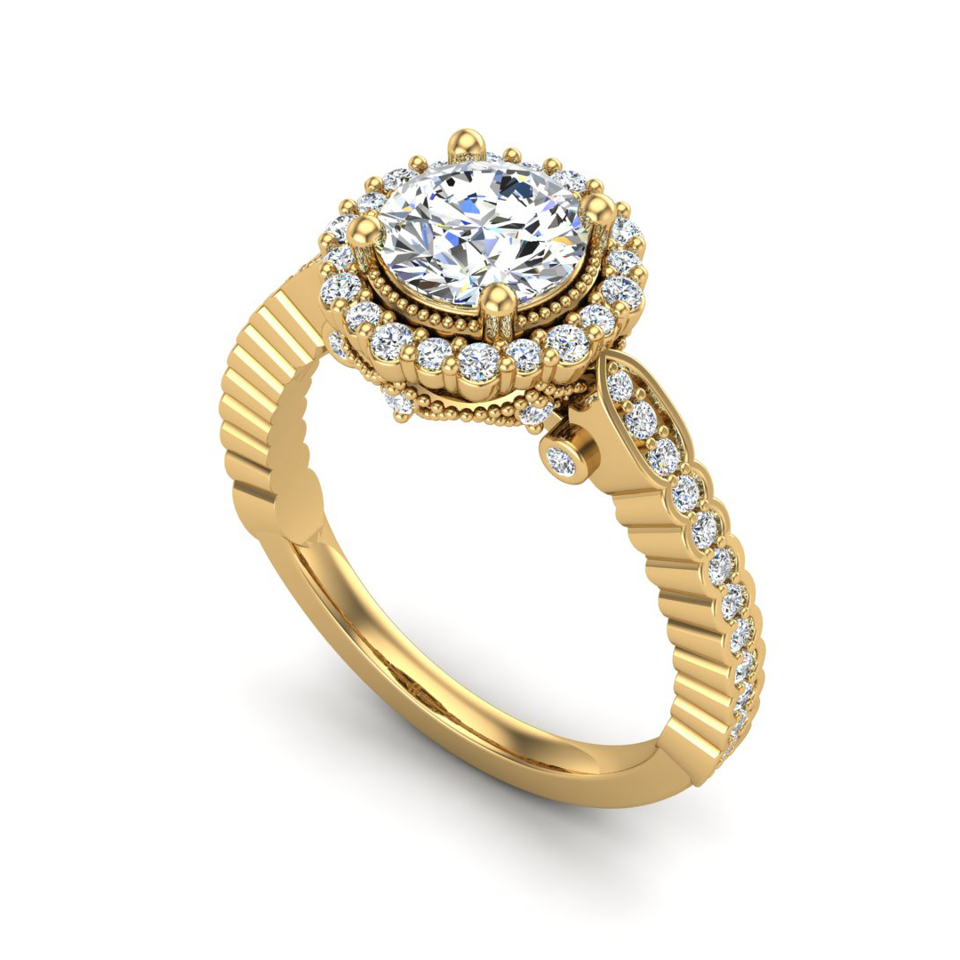 Nina Halo Engagement Ring